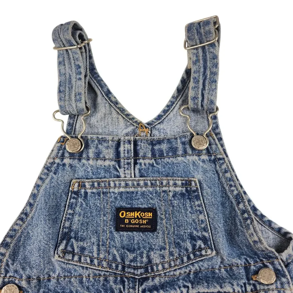 Oshkosh B'Gosh Baby Overalls 24 Months Denim Jeans Hammer Loop Infant Vestbak